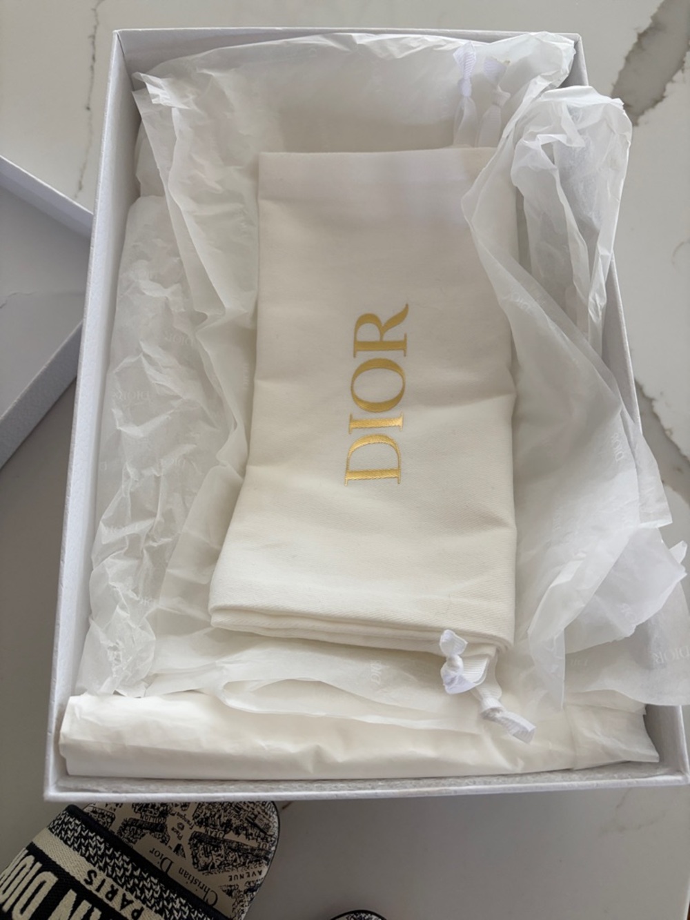 Christian Dior Black & Cream Slide Sandals - Picture 6 of 7